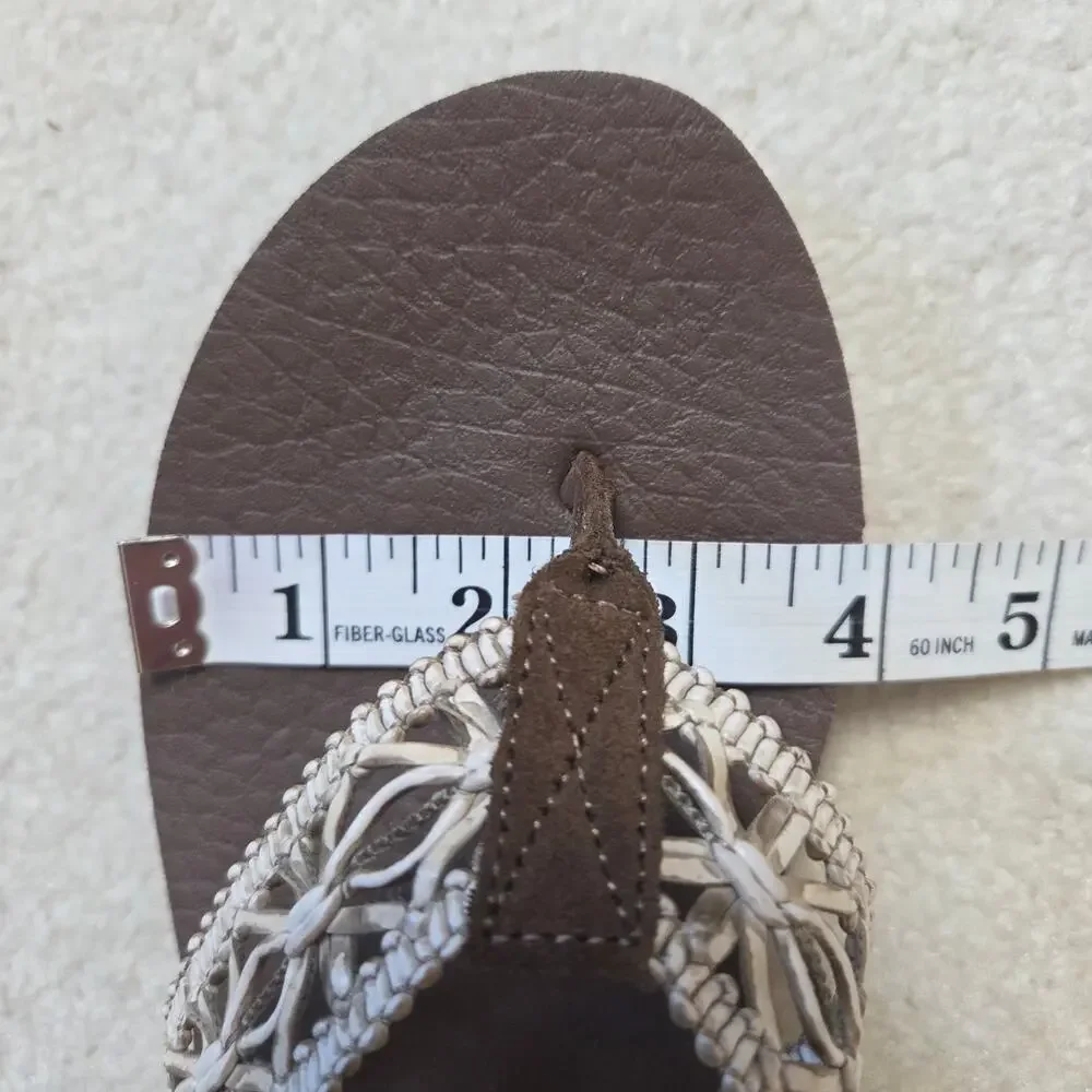 NWOT Skechers 7.5 Asana Yoga Foam Thong Flip Flop Sandals Macrame